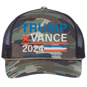 WeRe Focused On The Future Trump Vance Debate Retro Rope Trucker Hat Cap