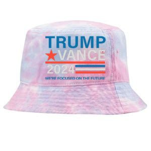 WeRe Focused On The Future Trump Vance Debate Tie-Dyed Bucket Hat