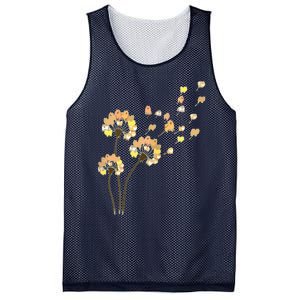 Womens Funny Pomeranian Flower Fly Dandelion Dog Lover Mesh Reversible Basketball Jersey Tank