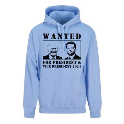 Wanted For President & Vice President 2024 Trump Vance Maga Unisex Surf Hoodie