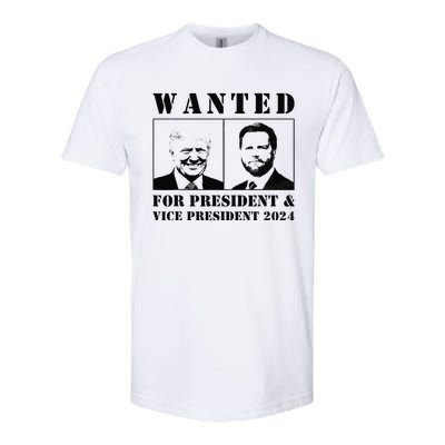 Wanted For President & Vice President 2024 Trump Vance Maga Softstyle CVC T-Shirt