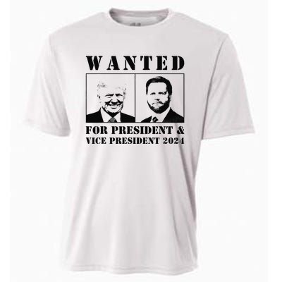 Wanted For President & Vice President 2024 Trump Vance Maga Cooling Performance Crew T-Shirt