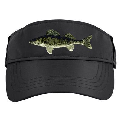 Walleye Fish Pickerel Fishing Lover Fisherman Adult Drive Performance Visor