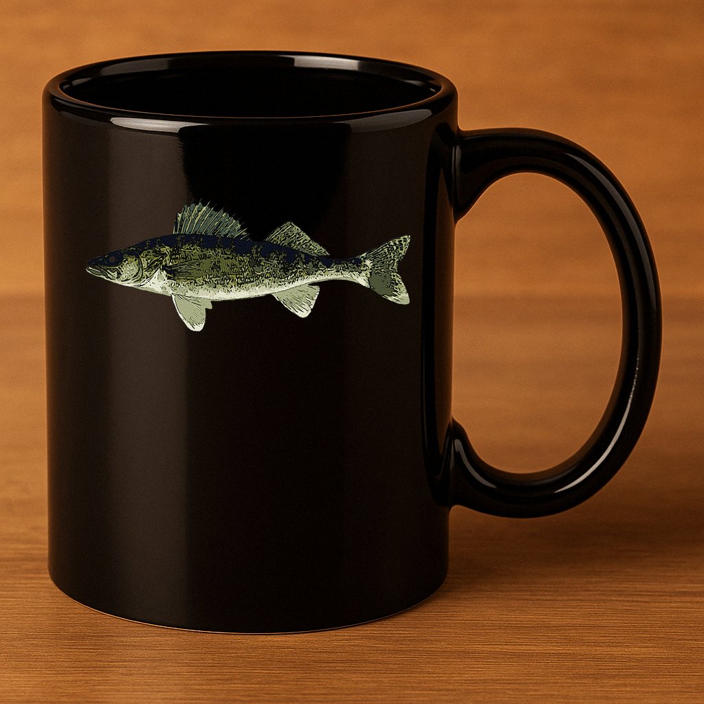 Walleye Fish Pickerel Fishing Lover Fisherman 11oz C Handle Ceramic Mug