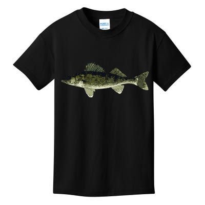Walleye Fish Pickerel Fishing Lover Fisherman Kids T-Shirt