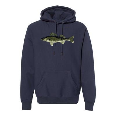 Walleye Fish Pickerel Fishing Lover Fisherman Premium Hoodie