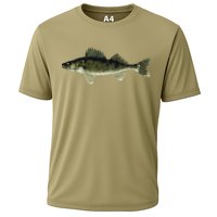 Walleye Fish Pickerel Fishing Lover Fisherman Cooling Performance Crew T-Shirt