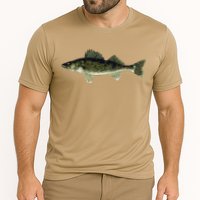 Walleye Fish Pickerel Fishing Lover Fisherman Cooling Performance Crew T-Shirt