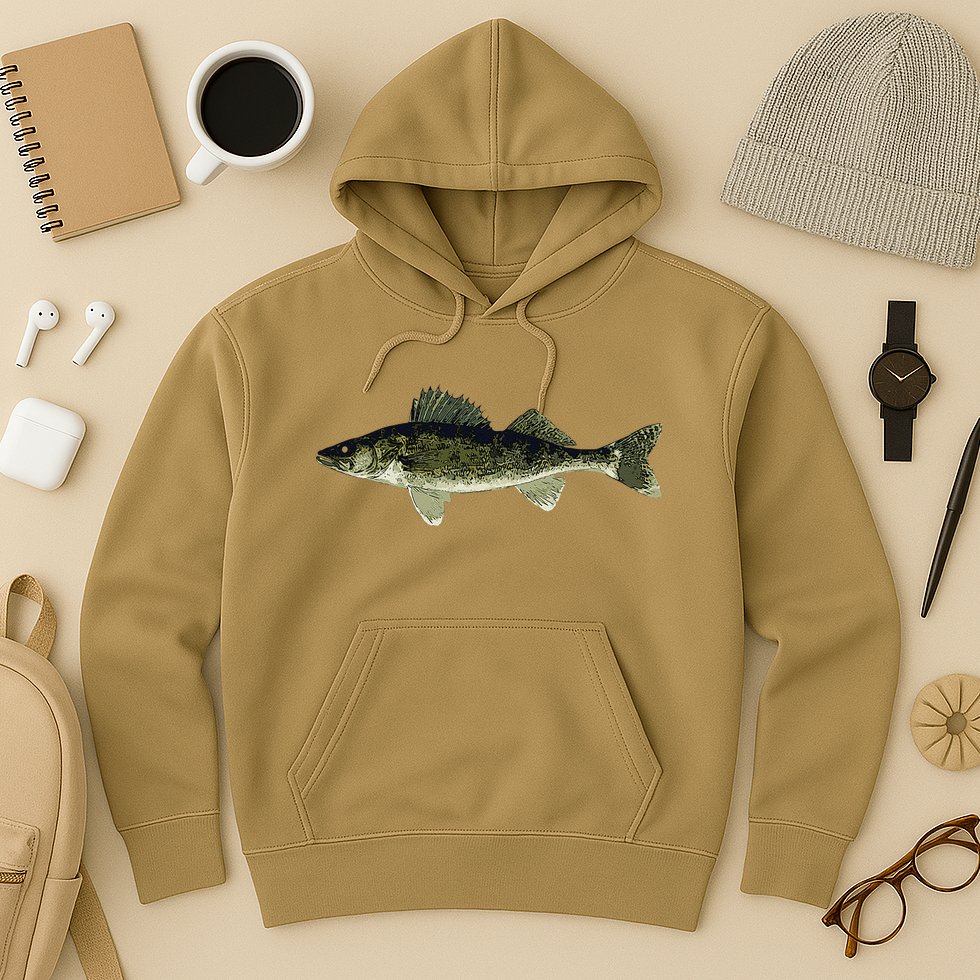 Walleye Fish Pickerel Fishing Lover Fisherman Hoodie