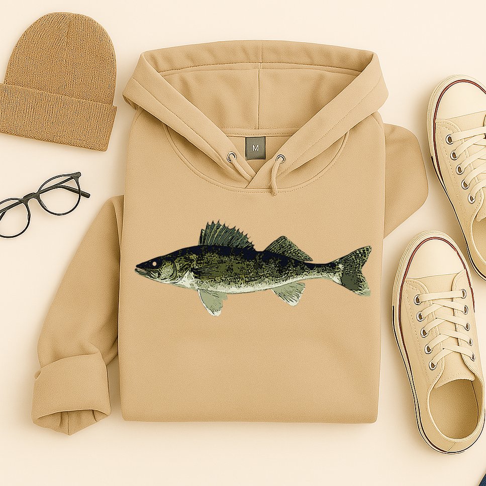 Walleye Fish Pickerel Fishing Lover Fisherman Hoodie