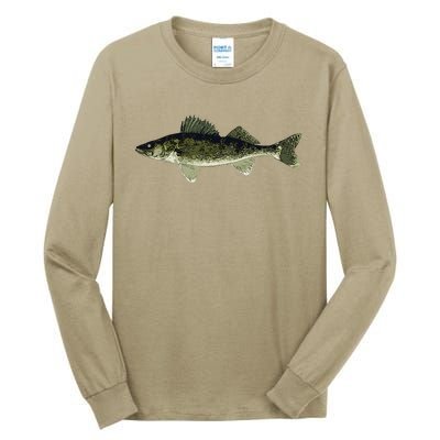 Walleye Fish Pickerel Fishing Lover Fisherman Tall Long Sleeve T-Shirt