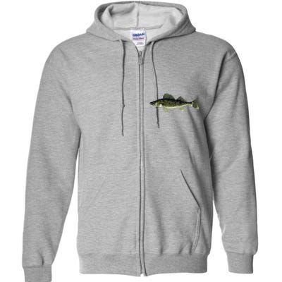 Walleye Fish Pickerel Fishing Lover Fisherman Full Zip Hoodie