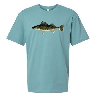 Walleye Fish Pickerel Fishing Lover Fisherman Sueded Cloud Jersey T-Shirt