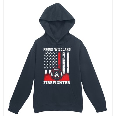 Wildland Firefighter Proud Wildland Fire Gift Urban Pullover Hoodie