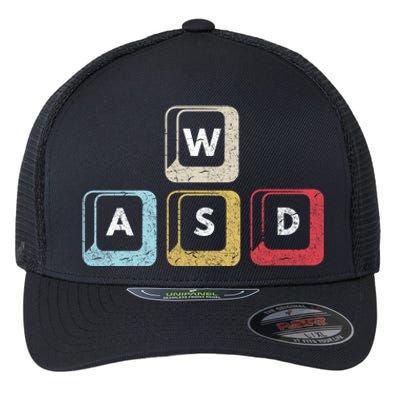 Wasd Funny Pc Video Gamer Wasd Gaming Pc Master Race Great Gift Flexfit Unipanel Trucker Cap