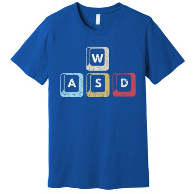 Wasd Funny Pc Video Gamer Wasd Gaming Pc Master Race Great Gift Premium T-Shirt