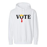 Wanted For President & Vice President 2024 Trump Vance Maga Garment-Dyed Fleece Hoodie