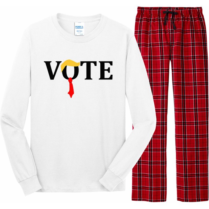 Wanted For President & Vice President 2024 Trump Vance Maga Long Sleeve Pajama Set