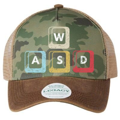 Wasd Funny Pc Video Gamer Wasd Gaming Pc Master Race Gift Legacy Tie Dye Trucker Hat