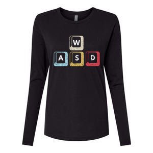 Wasd Funny Pc Video Gamer Wasd Gaming Pc Master Race Gift Womens Cotton Relaxed Long Sleeve T-Shirt