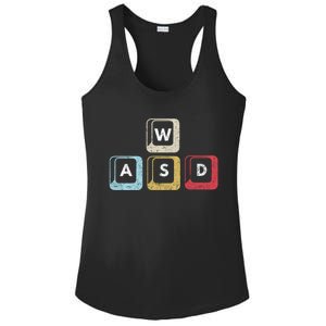 Wasd Funny Pc Video Gamer Wasd Gaming Pc Master Race Gift Ladies PosiCharge Competitor Racerback Tank