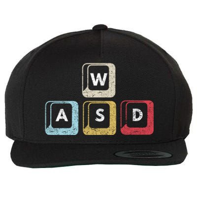 Wasd Funny Pc Video Gamer Wasd Gaming Pc Master Race Gift Wool Snapback Cap