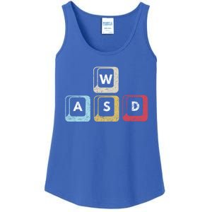 Wasd Funny Pc Video Gamer Wasd Gaming Pc Master Race Gift Ladies Essential Tank