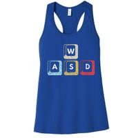 Wasd Funny Pc Video Gamer Wasd Gaming Pc Master Race Gift Women's Racerback Tank