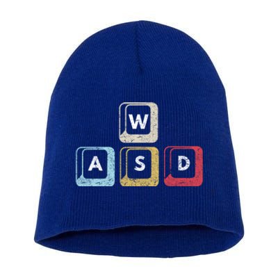 Wasd Funny Pc Video Gamer Wasd Gaming Pc Master Race Gift Short Acrylic Beanie