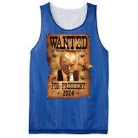 Wanted For President 2024 Trump Mug Shot Never Surrender Mesh Reversible Basketball Jersey Tank