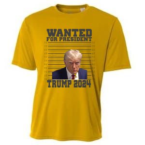 Wanted For President 2024 Trump Mugshot Trump Supporter Cooling Performance Crew T-Shirt