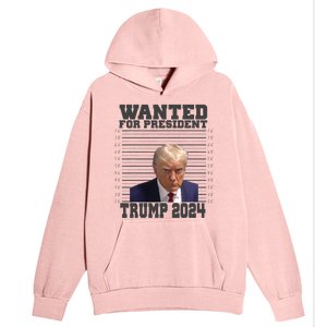 Wanted For President 2024 Trump Mugshot Trump Supporter Urban Pullover Hoodie