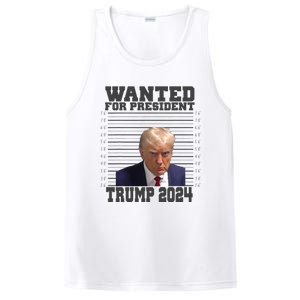 Wanted For President 2024 Trump Mugshot Trump Supporter PosiCharge Competitor Tank