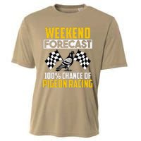 Weekend Forecast Pigeon Racing Animal Bird Pigeons Graphic Cooling Performance Crew T-Shirt