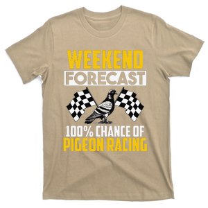 Weekend Forecast Pigeon Racing Animal Bird Pigeons Graphic T-Shirt