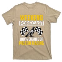 Weekend Forecast Pigeon Racing Animal Bird Pigeons Graphic T-Shirt