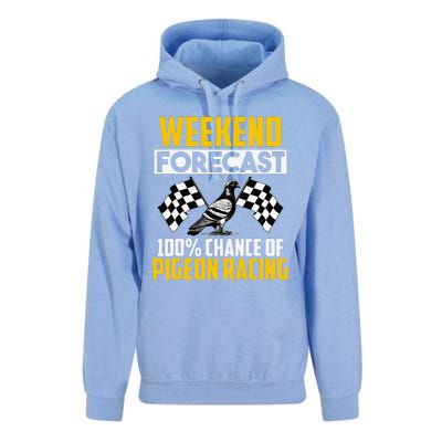 Weekend Forecast Pigeon Racing Animal Bird Pigeons Graphic Unisex Surf Hoodie