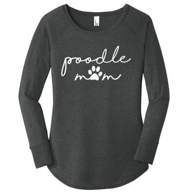 Womens Funny Poodle Dog Mom Cute Poodle Mom For Women Women's Perfect Tri Tunic Long Sleeve Shirt