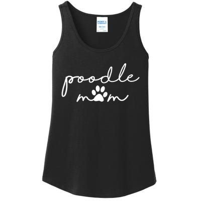 Womens Funny Poodle Dog Mom Cute Poodle Mom For Women Ladies Essential Tank