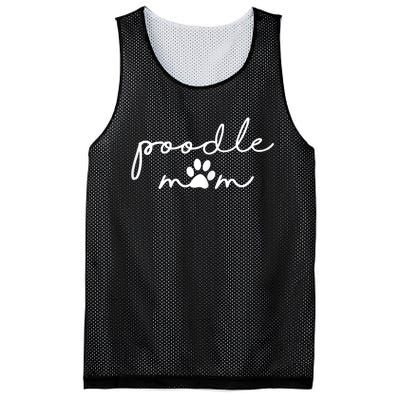 Womens Funny Poodle Dog Mom Cute Poodle Mom For Women Mesh Reversible Basketball Jersey Tank