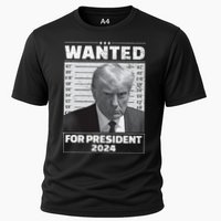 Wanted For President 2024 Trump Mugshot Cooling Performance Crew T-Shirt