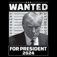 Wanted For President 2024 Trump Mugshot Drawstring Bag