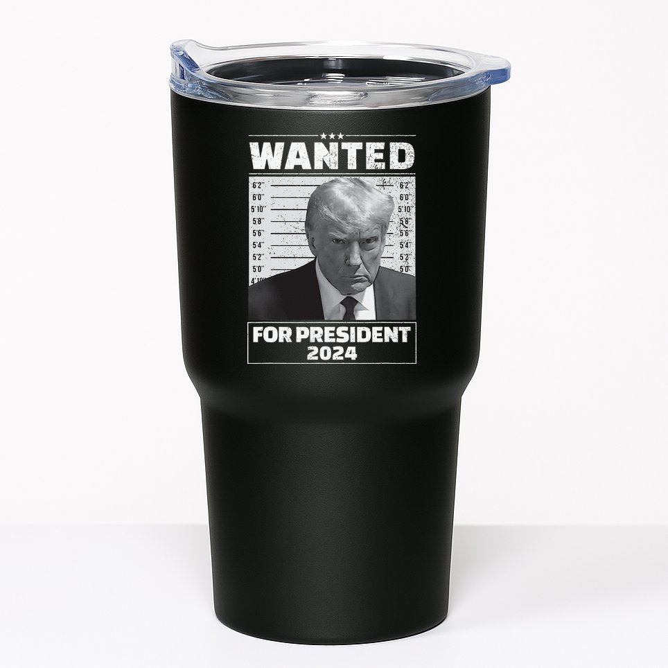 Wanted For President 2024 Trump Mugshot Tumbler