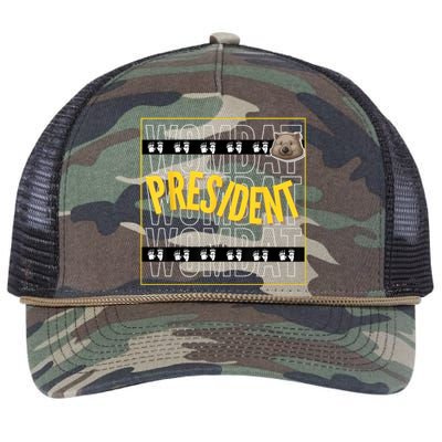 Wombat For President 2024. Independent Vote Retro Rope Trucker Hat Cap