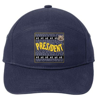 Wombat For President 2024. Independent Vote 7-Panel Snapback Hat