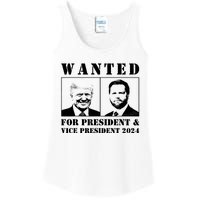 Wanted For President & Vice President 2024 Trump Vance Maga Ladies Essential Tank