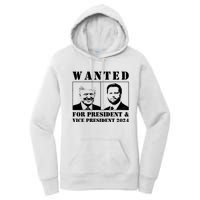 Wanted For President & Vice President 2024 Trump Vance Maga Women's Pullover Hoodie