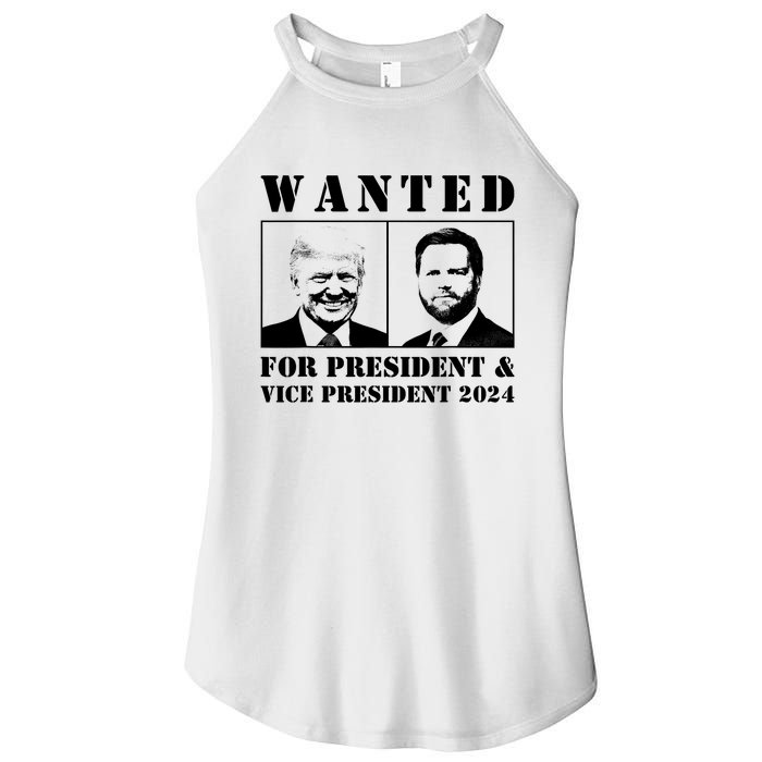 Wanted For President & Vice President 2024 Trump Vance Maga Women's Perfect Tri Rocker Tank