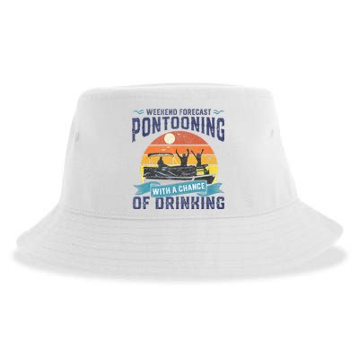 Weekend Forecast Pontooning Drinking Pontoon Boating Sustainable Bucket Hat