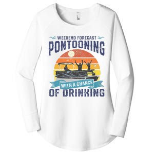 Weekend Forecast Pontooning Drinking Pontoon Boating Women's Perfect Tri Tunic Long Sleeve Shirt